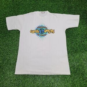 Vintage 1995 Earth Day Shirt Medium 20x28 White